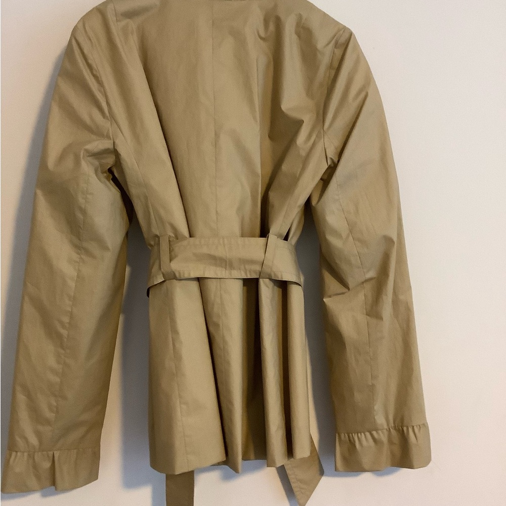 J. Crew Beige Jacket with Ruffle Collar - Picture 2 of 3